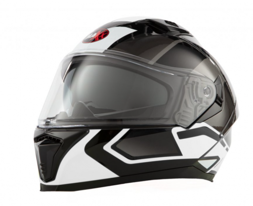 FF 985 extra velká 3XL integrální helma se sluneční clonou černo stříbrná
