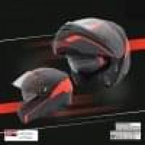 FF 950 Helma s vyklápěcím integrálem černooranžová reflex