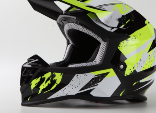 MX 633 cross helma černozelená reflex